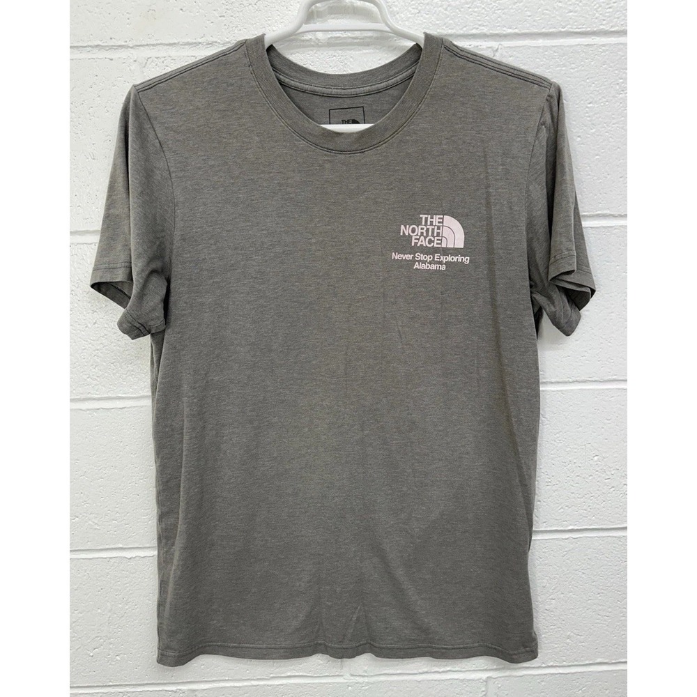 Men's The North Face Never Stop Exploring Alabama Short Sleeve‎ Shirt Large Gray